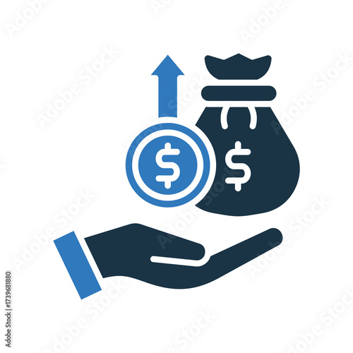 Profit mixed color icon