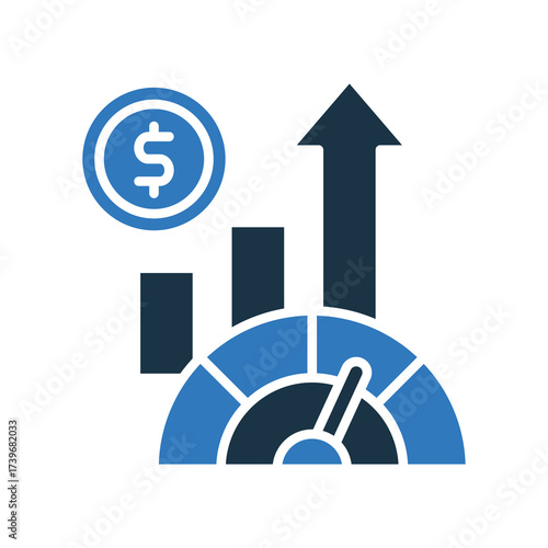 Sales Performance mixed color icon