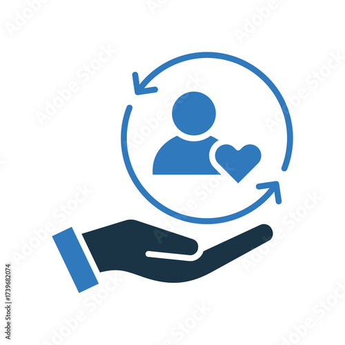 Customer Loyalty mixed color icon