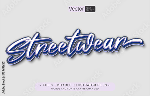 streetwear text effect editable illustrator file cc