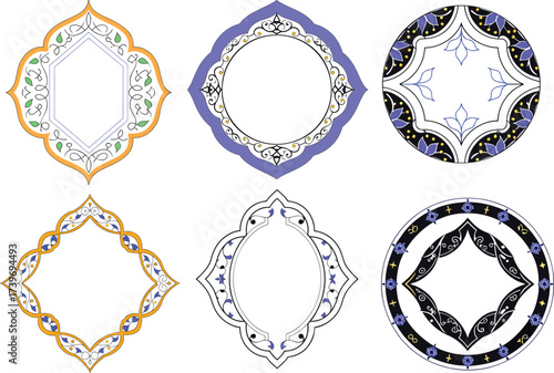 persian frame iran traditional tazhib ornament