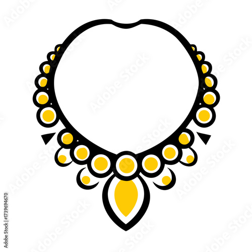 Elegant Necklace Jewelry Accessory Fashion Design Icon For Web And Graphic Design