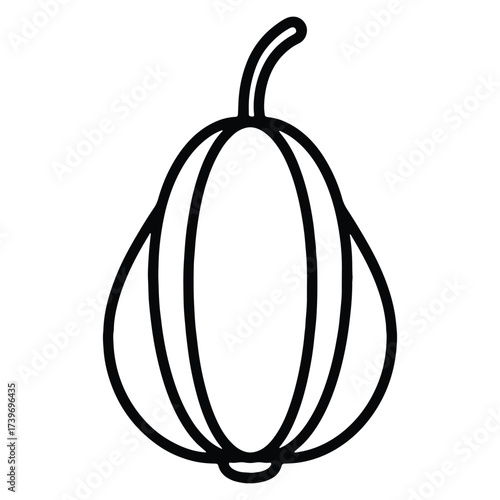 Garlic clove outline vector drawing healthy food ingredient concept design