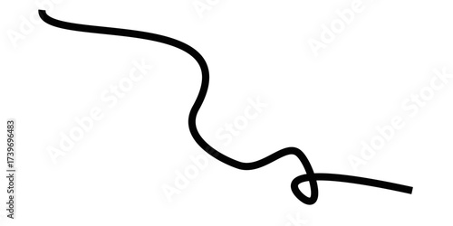 Squiggle Curly Line. Decorative Design Element. vector file illustration.