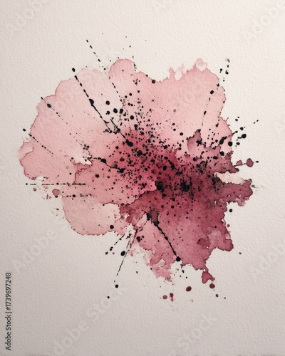 red paint brush strokes