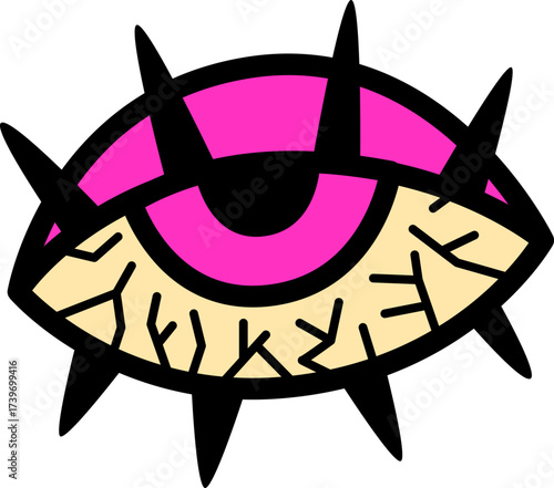 Trippy Eye with Spikes