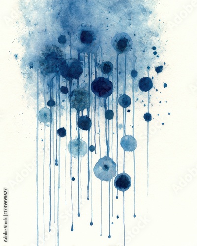 abstract blue background with blots
