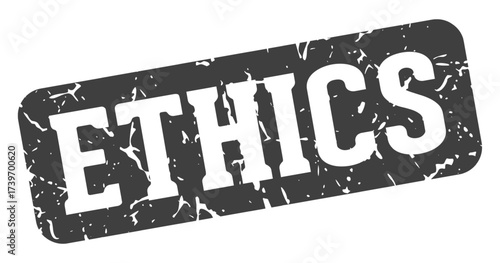 ethics rectangular sign. ethics stamp