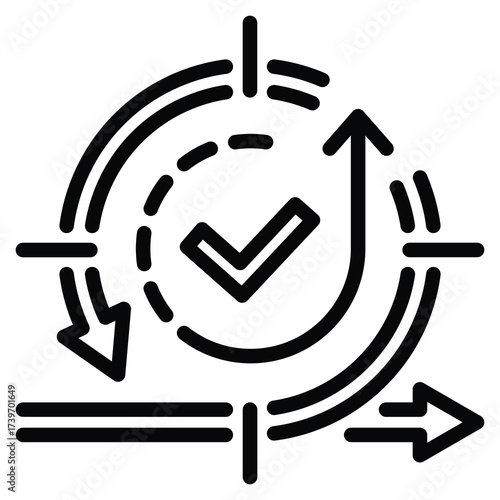 Full SAFe Icon Line Vector Illustration