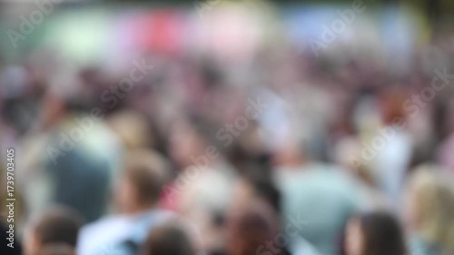 Wallpaper Mural Blurred Crowd of People at an Outdoor Event or Gathering, Concert Torontodigital.ca