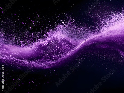 Wallpaper Mural Dramatic burst of purple powder explosion on dark background for abstract concept Torontodigital.ca