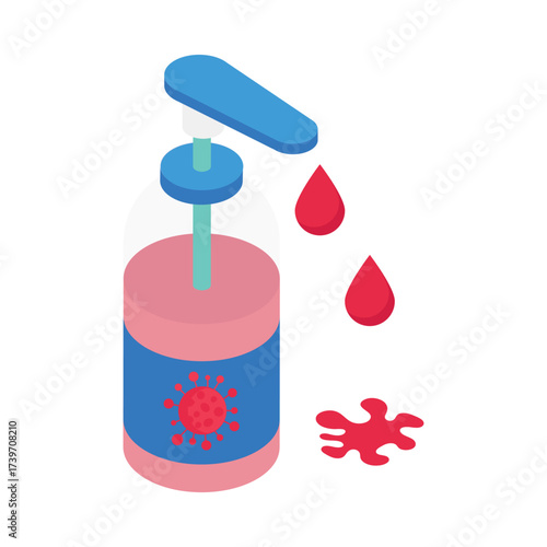 Hygiene Wash   Isometric Vector Illustration 