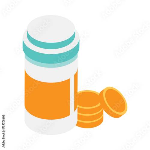 Calcium   Isometric Vector Illustration 