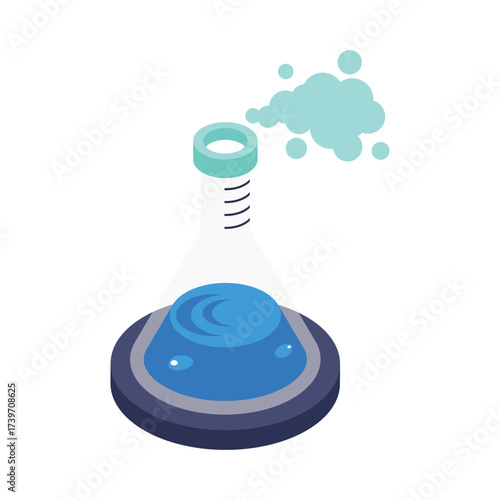 Test Tube   Isometric Vector Illustration 