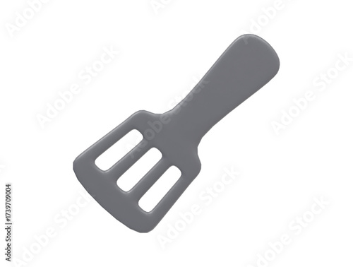 3d spatula icon render illustration