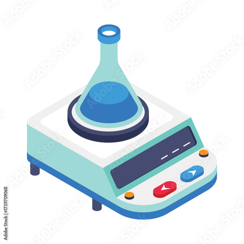 chemical experiment   Isometric Vector Illustration 