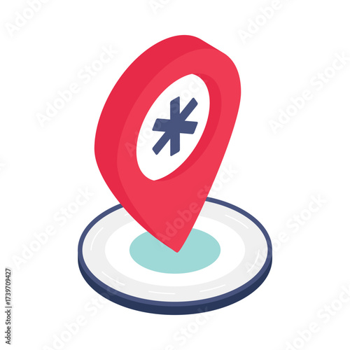 Free Download Medical Location  Isometric Vector Illustration  - GFXLoad