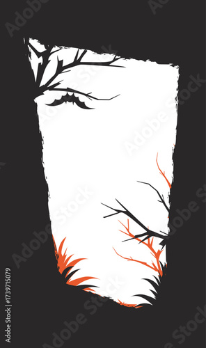 Halloween Branches Frame
