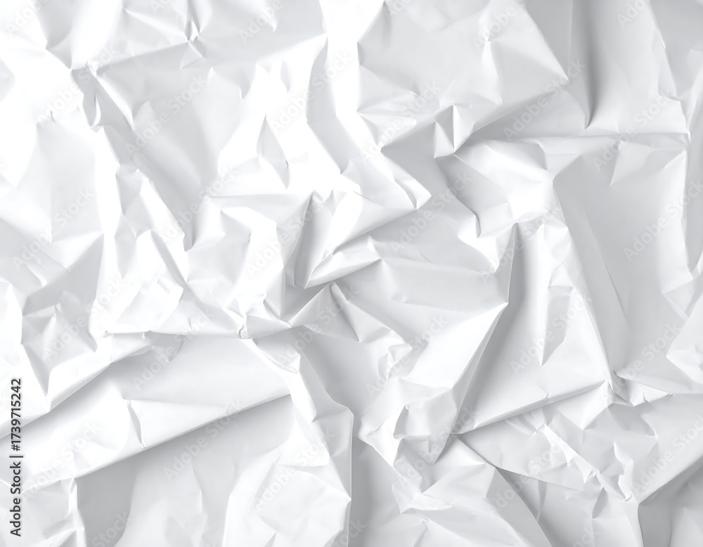 Fototapeta premium Abstract 3D White Paper Texture With Deep Shadows And Highlights