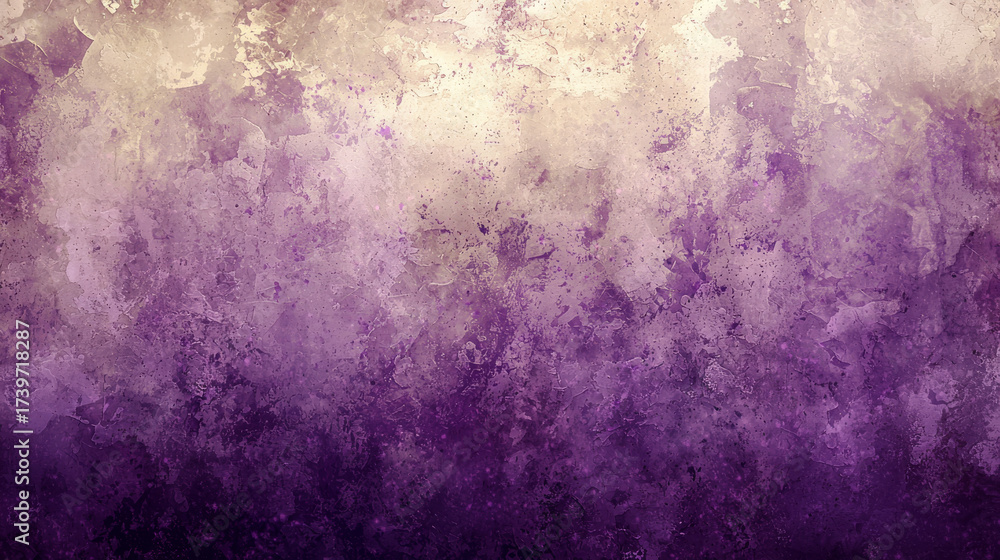 Fototapeta premium Purple textured grunge background with watercolor wash and vintage distressed effect