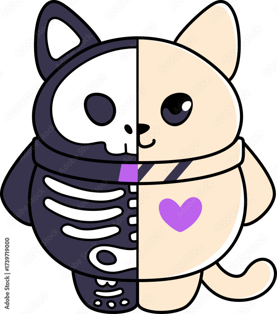 Fototapeta premium Cat Skeleton