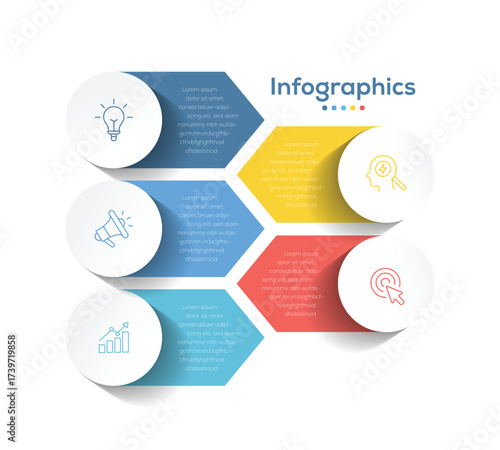 Vector infographic label template with icons. 5 options or steps. Timeline designed for business, presentations, web design, interface, diagrams.