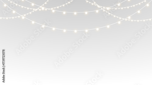 Light garland card decorative design effect event fairy festive.

