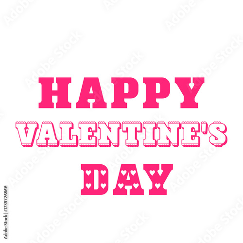 happy valentine's day decorative text