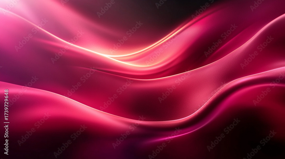 Fototapeta premium Dark pink grainy gradient wave on black background with abstract noise texture, ideal for banners, posters, and modern design with copy space.