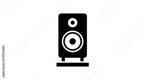 Speaker icon on white background