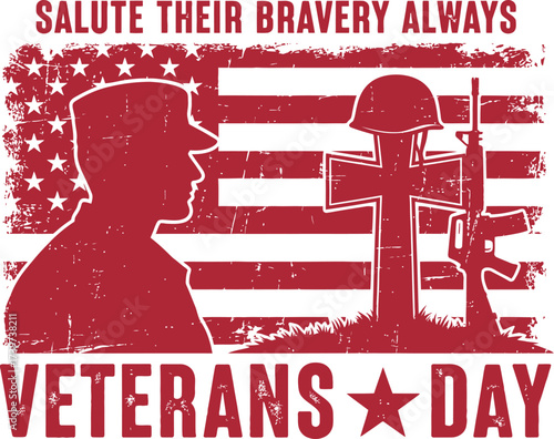 Veterans day salute american flag military hero remembrance day