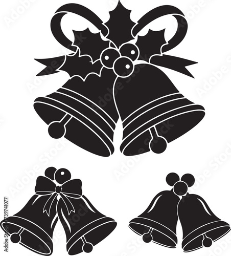 christmas bells vector illustration Christmas Bells with Holly and Bow Vector Set

Holiday Jingle Bells with Holly and Berries

Festive Christmas Bells Graphic Collection