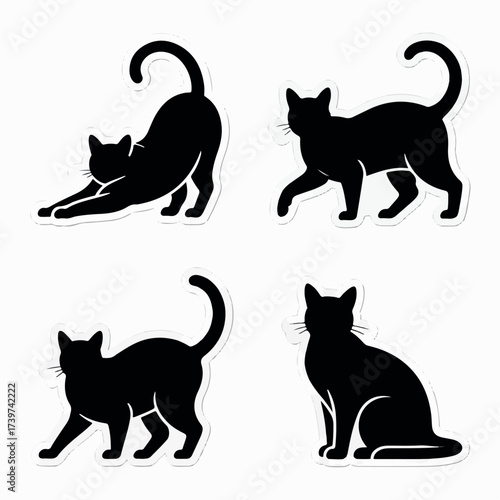 black cat silhouettes