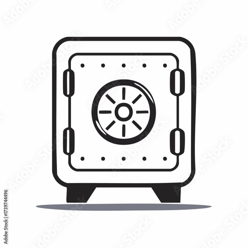 Interior Nobody Empty Secure safe for financial assets, savings