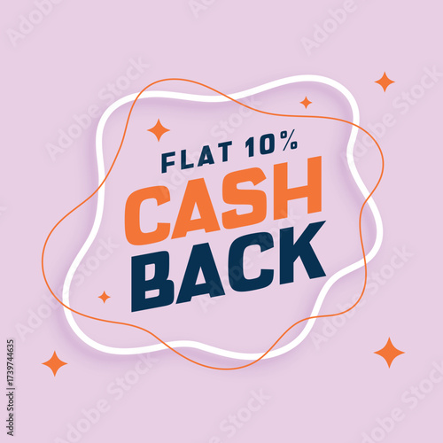 flat 10 percent cashback sale offer background in modern style