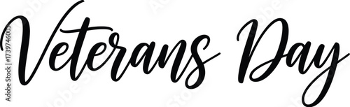 Veterans day typography calligraphy design for social media post