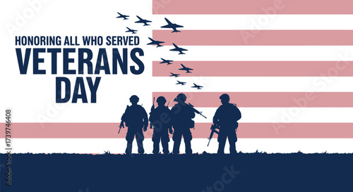 Veterans day honoring all who served patriotic usa flag image
