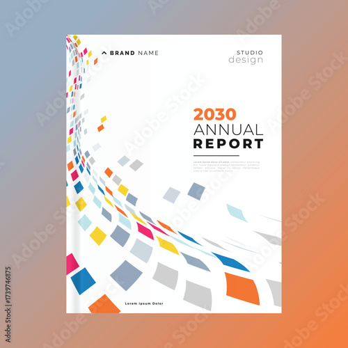 modern a4 annual report page template