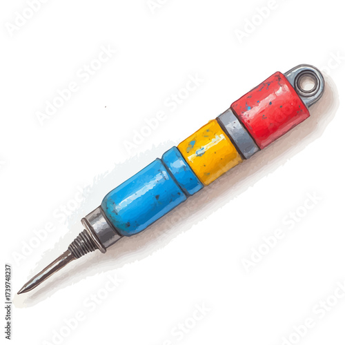 Circuit Tester, watercolor clipart vector, isolated on a white background.