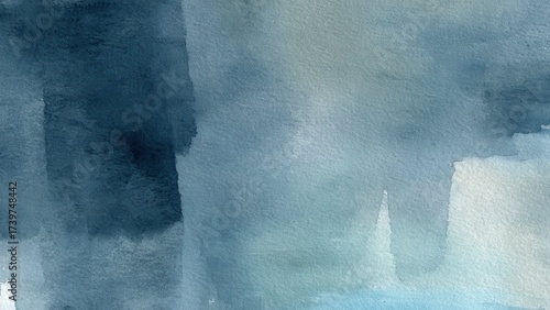 抽象的な青色水彩テクスチャ 背景素材