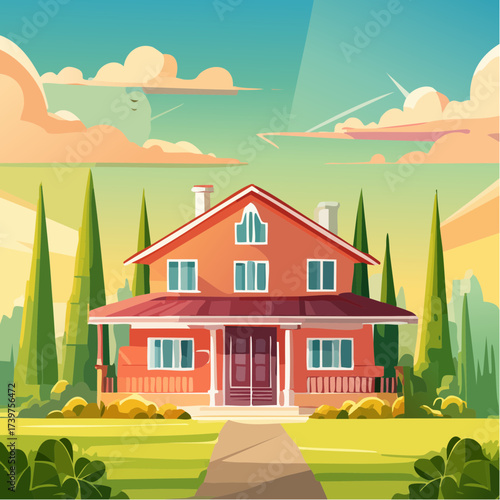 Real estate property with sustainable features
