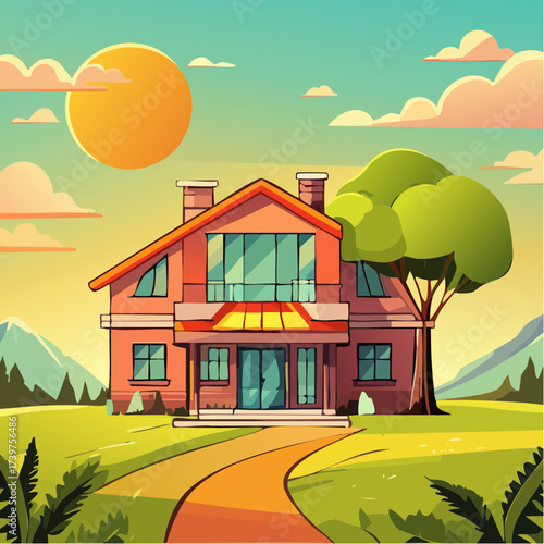 Real estate property with sustainable features