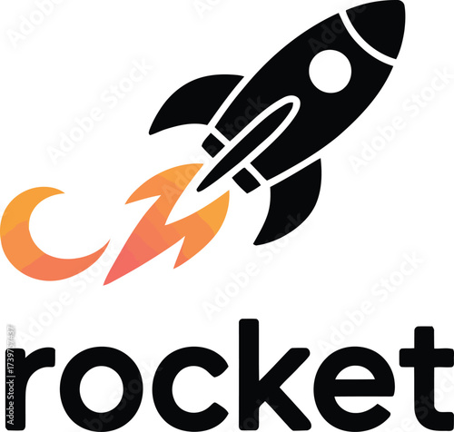 Rocket Ship Launch Space Travel and Startup Icon