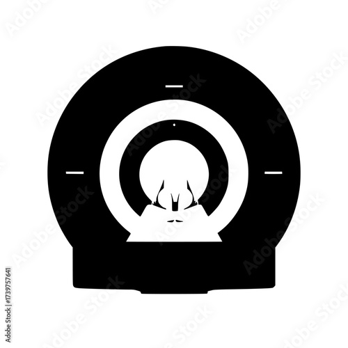 MRI Scanner Silhouette Medical Imaging & Healthcare Technology Icon