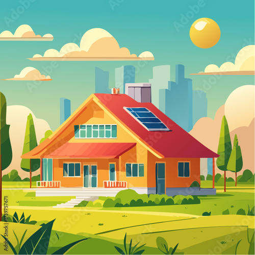 Real estate property with sustainable features
