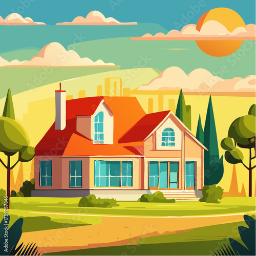 Real estate property with sustainable features