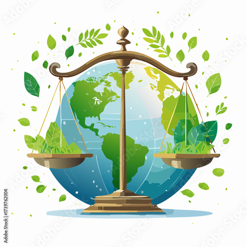 Law and earth scales with global ecology background