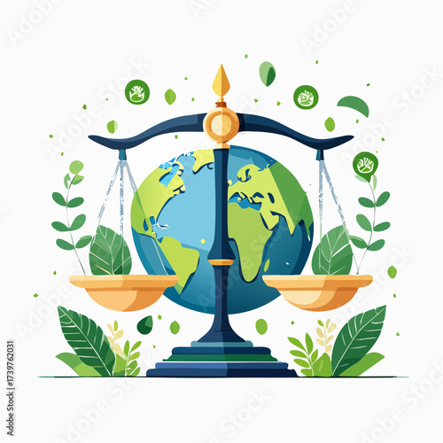 Law and earth scales with global ecology background