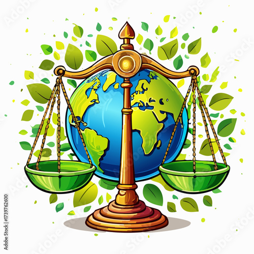 Law and earth scales with global ecology background