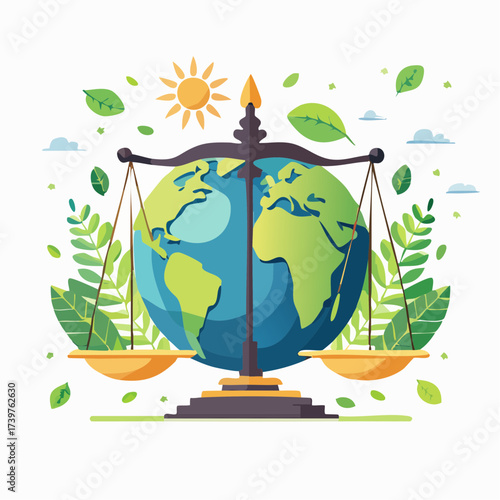 Law and earth scales with global ecology background